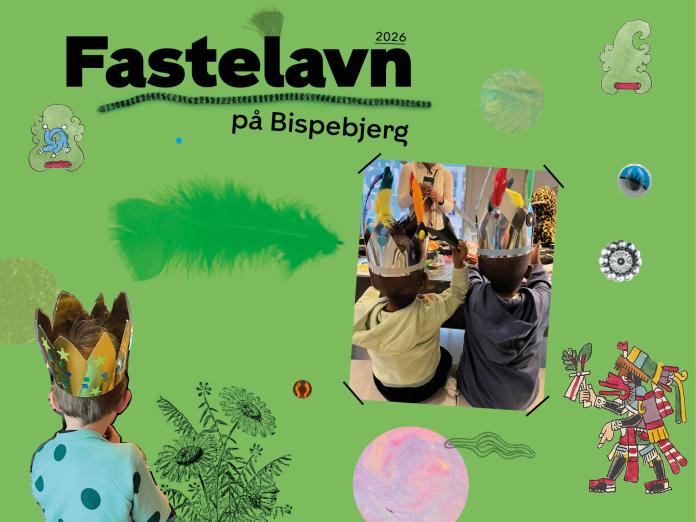 Collage med billeder fra Kroneværkstedet og diverse illustrationer